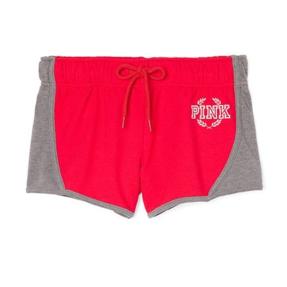 Victoria's Secret PINK Varsity Short-Red & Gray - Picture 1 of 5